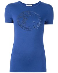 Женская синяя футболка от Versace