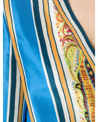 Синяя шелковая блузка от Etro