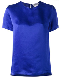 Синяя шелковая блузка от Max Mara