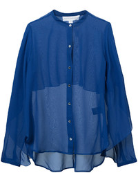 Синяя шелковая блузка от Robert Rodriguez