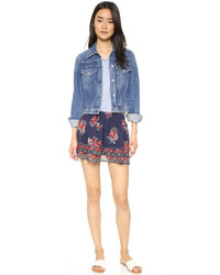 Синяя шелковая юбка от Joie