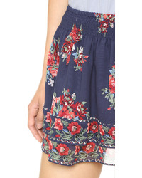 Синяя шелковая юбка от Joie