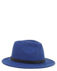 Синяя шерстяная шляпа