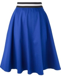 Синяя юбка-миди со складками от P.A.R.O.S.H.
