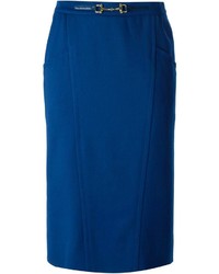 Синяя юбка-миди от Celine
