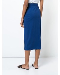 Синяя юбка-миди от Rosetta Getty