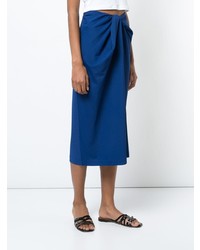 Синяя юбка-миди от Rosetta Getty
