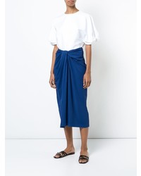 Синяя юбка-миди от Rosetta Getty