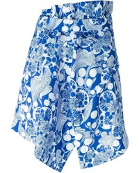 Синяя юбка с принтом от Carven