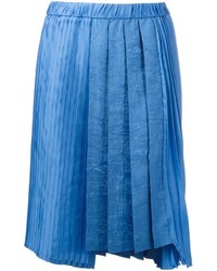 Синяя юбка со складками от No.21