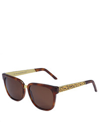 Солнцезащитные очки с леопардовым принтом