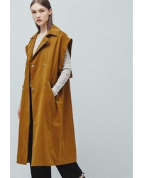 Женская табачная безрукавка от Mango