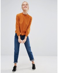 Табачная блузка от Monki