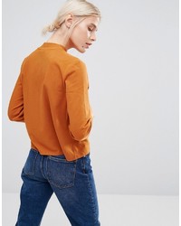 Табачная блузка от Monki