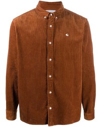 Мужская табачная вельветовая рубашка с длинным рукавом от Carhartt WIP