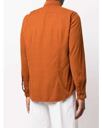 Мужская табачная джинсовая рубашка от Altea