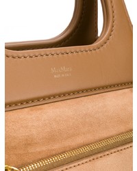 Табачная замшевая большая сумка от Max Mara