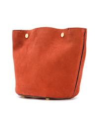 Табачная замшевая сумка-мешок от Marni