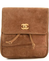 Табачная замшевая сумка-саквояж от Chanel