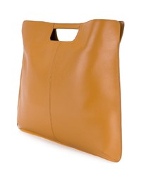Табачная кожаная большая сумка от Rochas