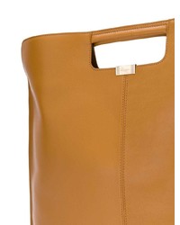 Табачная кожаная большая сумка от Rochas