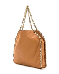 Табачная кожаная большая сумка от Stella McCartney