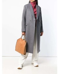 Табачная кожаная большая сумка от Stella McCartney