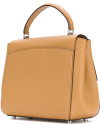 Табачная кожаная большая сумка от Bally