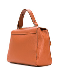 Табачная кожаная большая сумка от Orciani