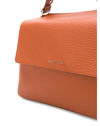 Табачная кожаная большая сумка от Orciani