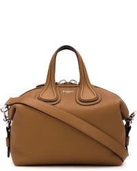 Табачная кожаная большая сумка от Givenchy