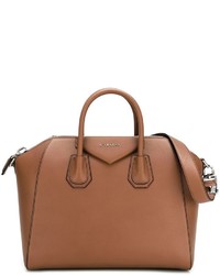 Табачная кожаная большая сумка от Givenchy