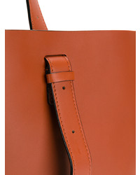 Табачная кожаная большая сумка от Valextra