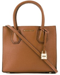 Табачная кожаная большая сумка от MICHAEL Michael Kors