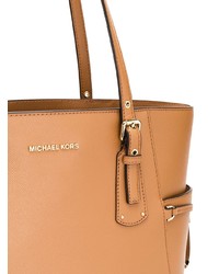 Табачная кожаная большая сумка от MICHAEL Michael Kors