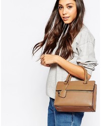 Табачная кожаная большая сумка от Modalu