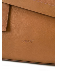 Табачная кожаная большая сумка от Marsèll