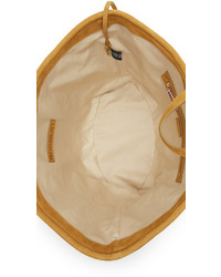 Табачная кожаная большая сумка от Jerome Dreyfuss