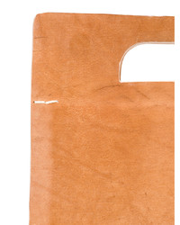 Табачная кожаная большая сумка от Cecchi De Rossi