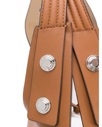 Табачная кожаная большая сумка от Tory Burch