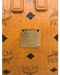 Мужская табачная кожаная дорожная сумка с принтом от MCM