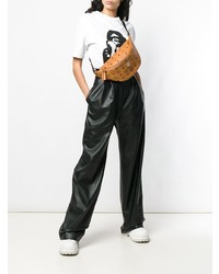 Табачная кожаная поясная сумка от MCM