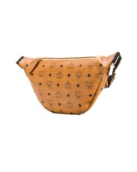 Табачная кожаная поясная сумка от MCM