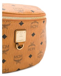 Табачная кожаная поясная сумка от MCM