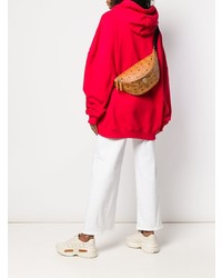 Табачная кожаная поясная сумка от MCM