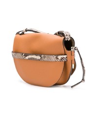 Табачная кожаная поясная сумка от Loewe