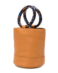 Табачная кожаная сумка-мешок от Simon Miller