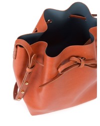 Табачная кожаная сумка-мешок от Mansur Gavriel