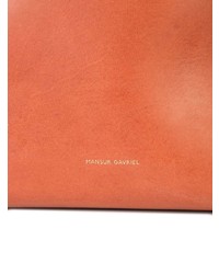 Табачная кожаная сумка-мешок от Mansur Gavriel