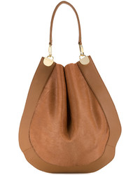 Табачная кожаная сумка-мешок от Diane von Furstenberg